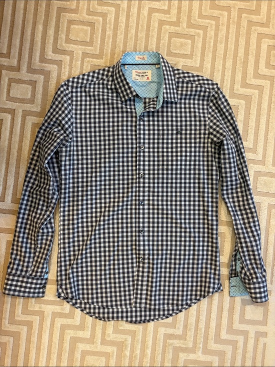7 Diamonds Other - 7 Diamonds Blue and White Gingham Button-Down Shirt